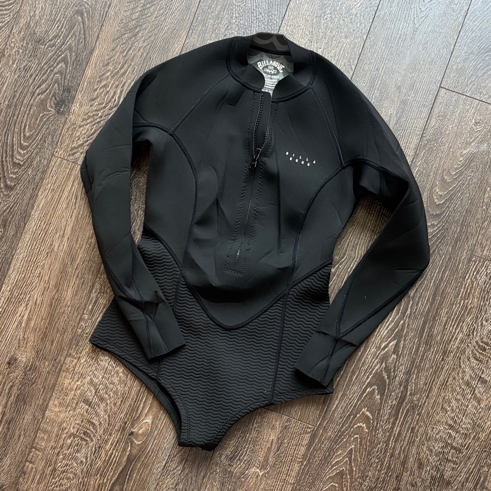 Billabong Black Long Sleeve Neoprene Surf Bodysuit